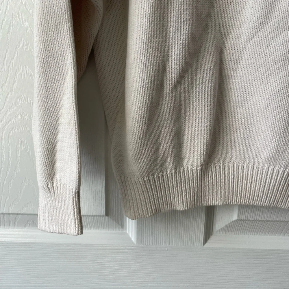 Vintage Cream Crewneck Sweater With Roses - Picture 5 of 5